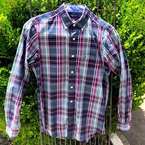 Nautica button down plaid long sleeve shirt size Small